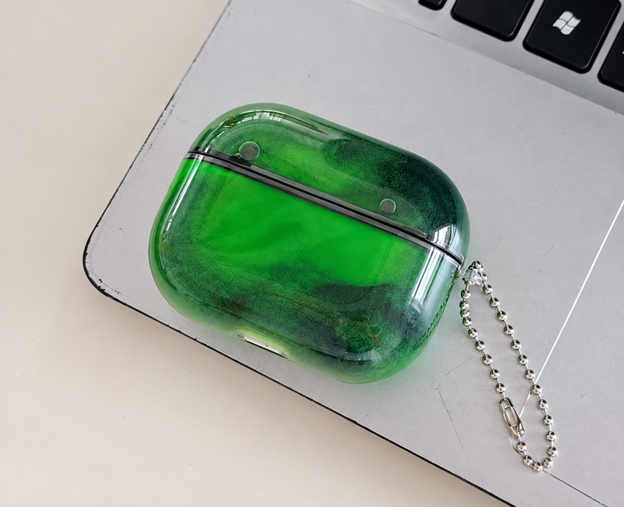 Green GlowyCase AirPods cover